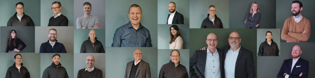 Portrait Bilder der Mitarbeiter von der ILD Group als Banner.